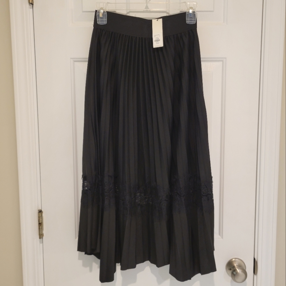 Black Lace Midi Skirt